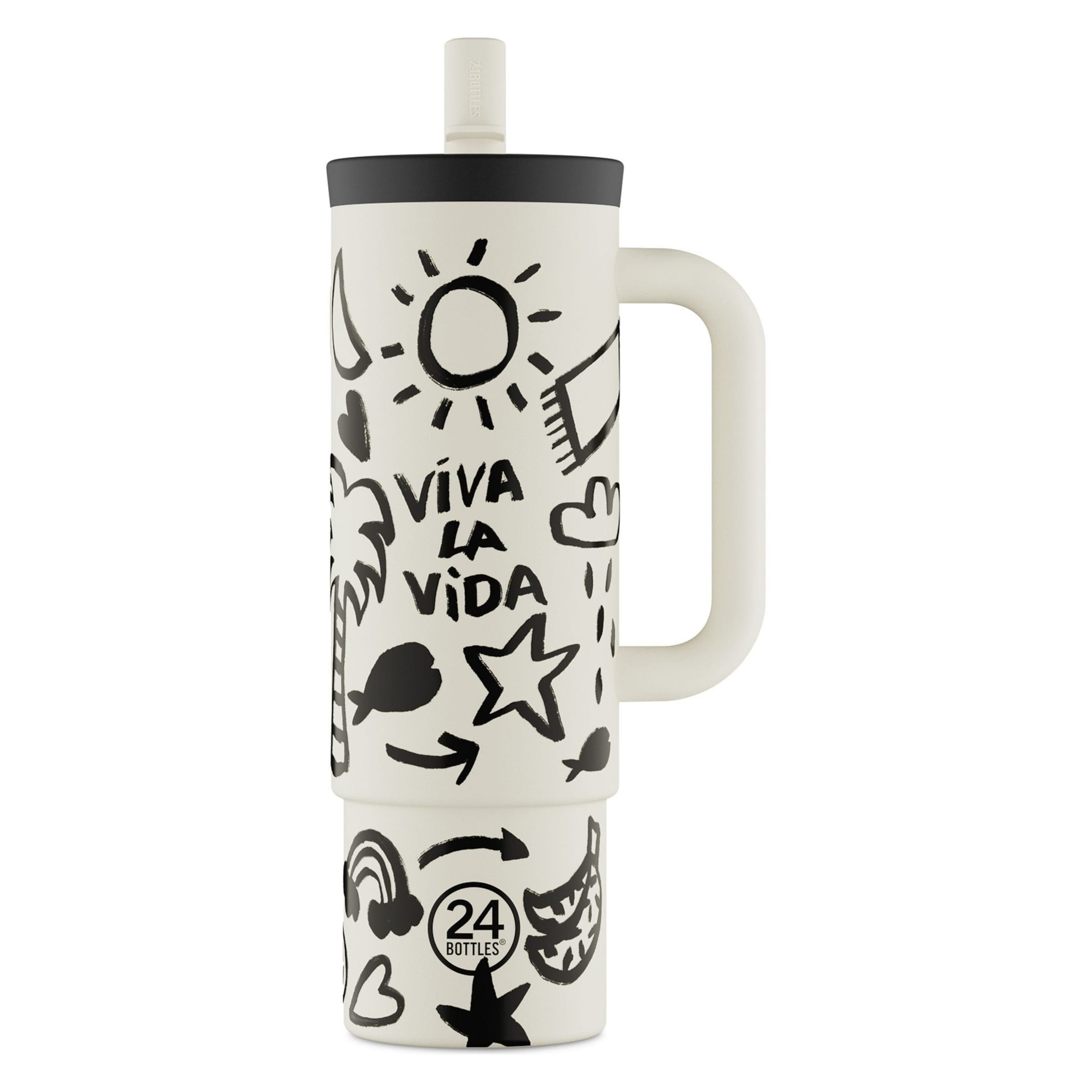 Gourdes 'Straw' 24Bottles en blanc : devant