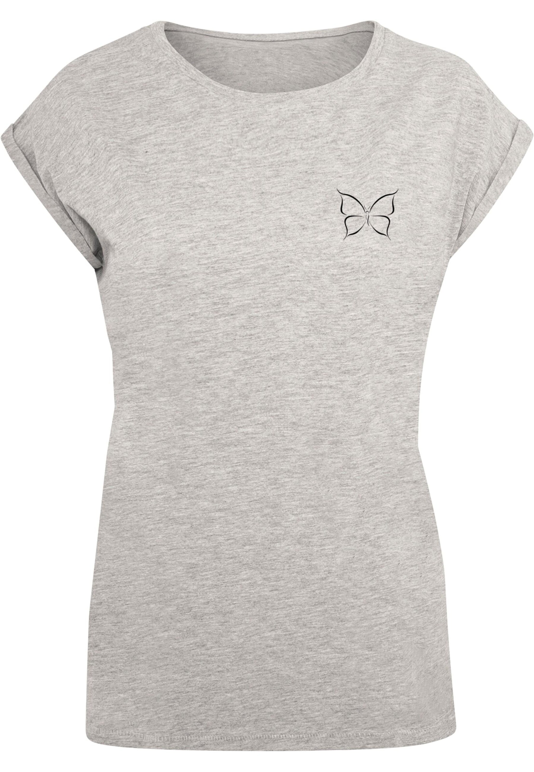 Merchcode T-Shirt 'Ladies Spring' in Grau: Vorderseite