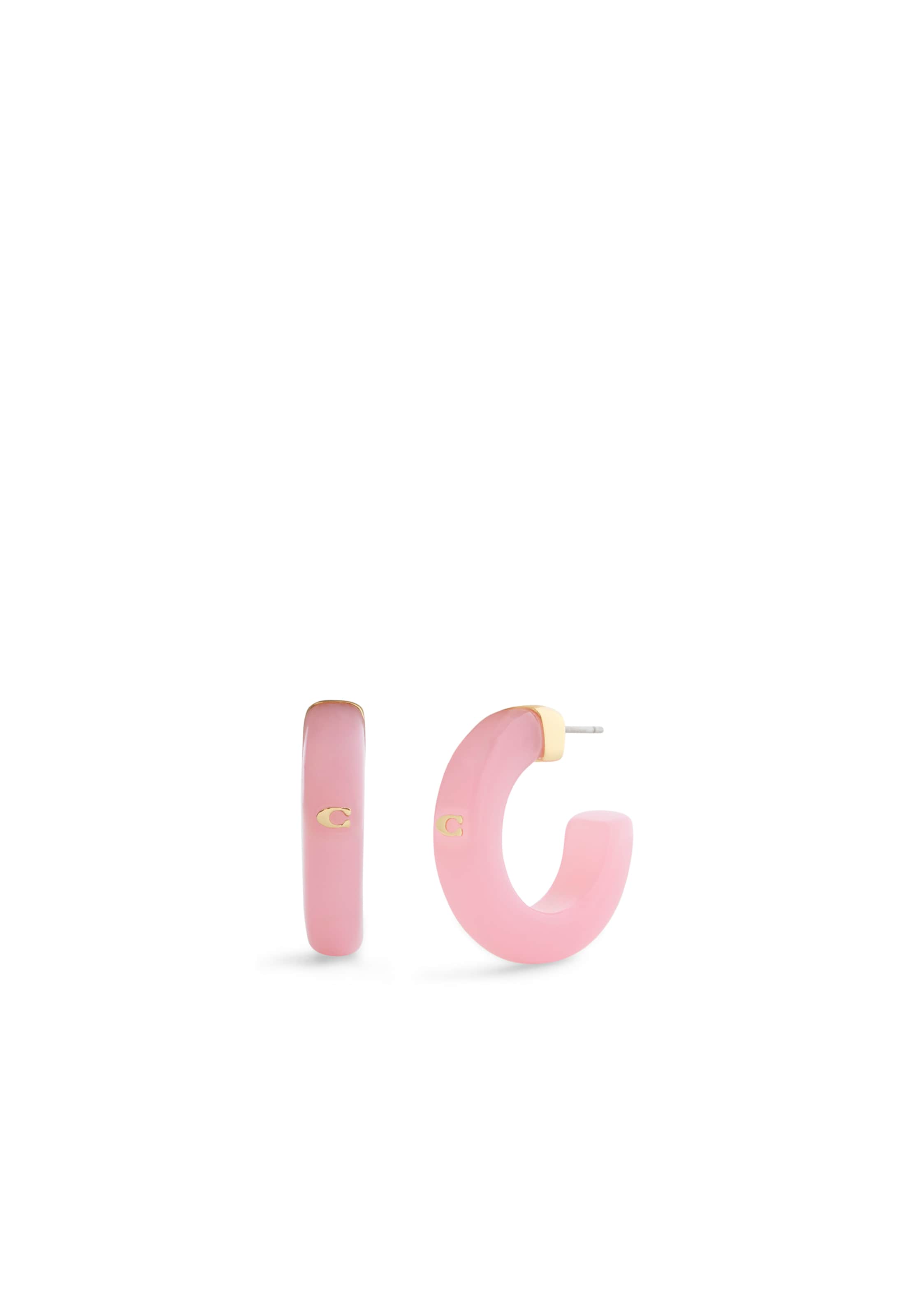 Boucles d'oreilles 'Signature C' COACH en rose : devant