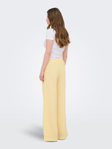 ONLY Wide leg Broek in Geel