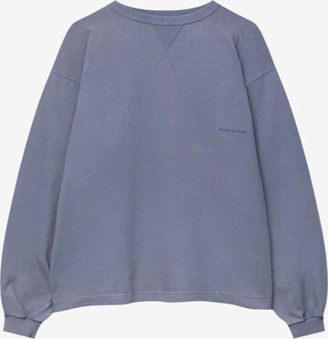 Pull&Bear Sweatshirt in Blauw: voorkant