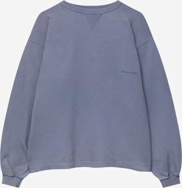 Pull&Bear Sweatshirt in Blue: front