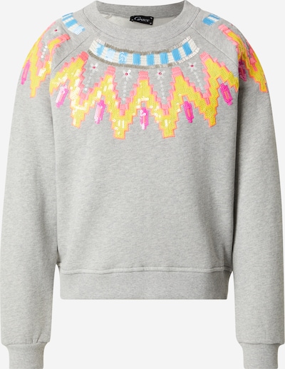 Megztinis be užsegimo iš Grace, spalva – šviesiai mėlyna / geltona / margai pilka / šviesiai rožinė, Prekių apžvalga