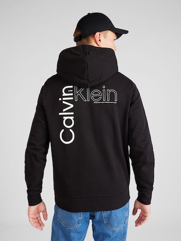 Calvin KleinSweater majica 'Angled' - crna boja: prednji dio