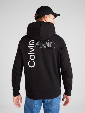 Calvin Klein Sweatshirt 'Angled' in Schwarz: predná strana