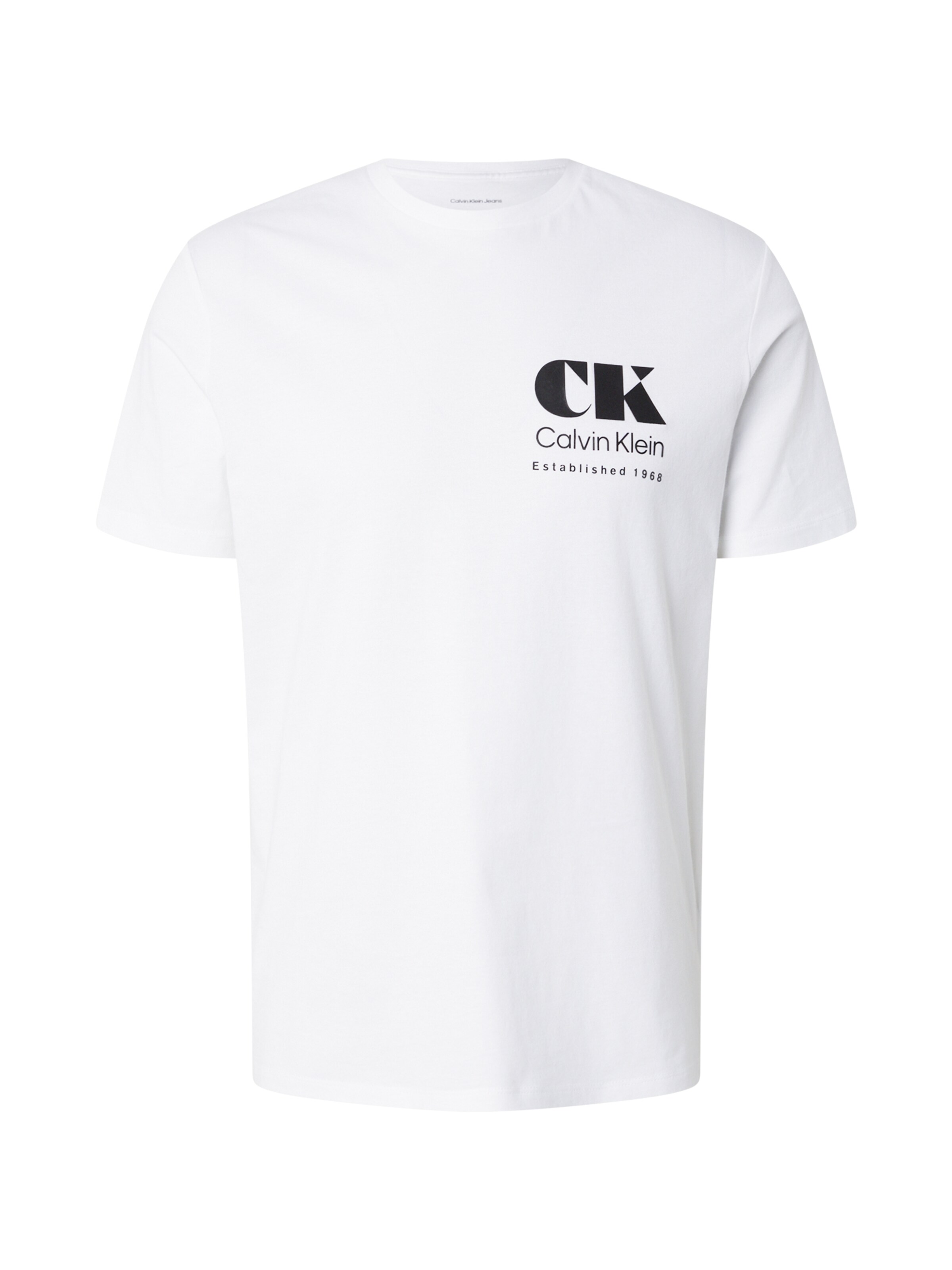 balta Calvin Klein Jeans Marškinėliai: priekis