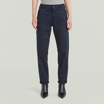 G-STAR Tapered Chino Pants 'Kate' in Blue: front