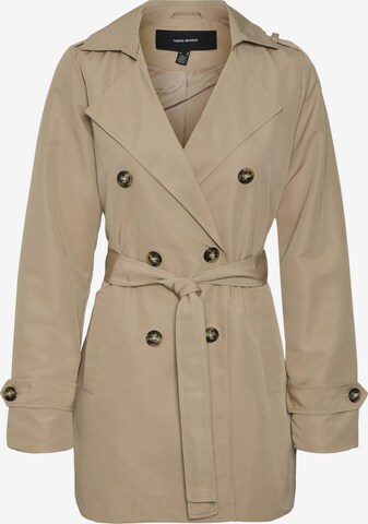 VERO MODA Between-Seasons Coat in Brown: front