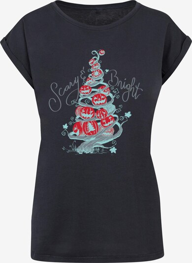 Maglietta 'The Nightmare Before Christmas - Scary And Bright' ABSOLUTE CULT di colore marino / giada / rosso, Visualizzazione prodotti