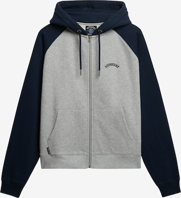 Veste de survêtement Superdry en gris : devant