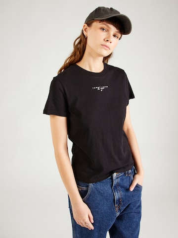 T-shirt 'ESSENTIAL' Tommy Jeans en noir : devant
