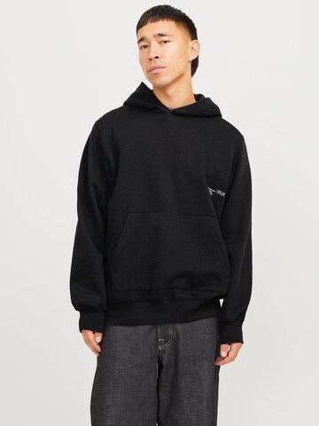 JACK & JONES Sweatshirt 'JCOIDUN' in Zwart: voorkant