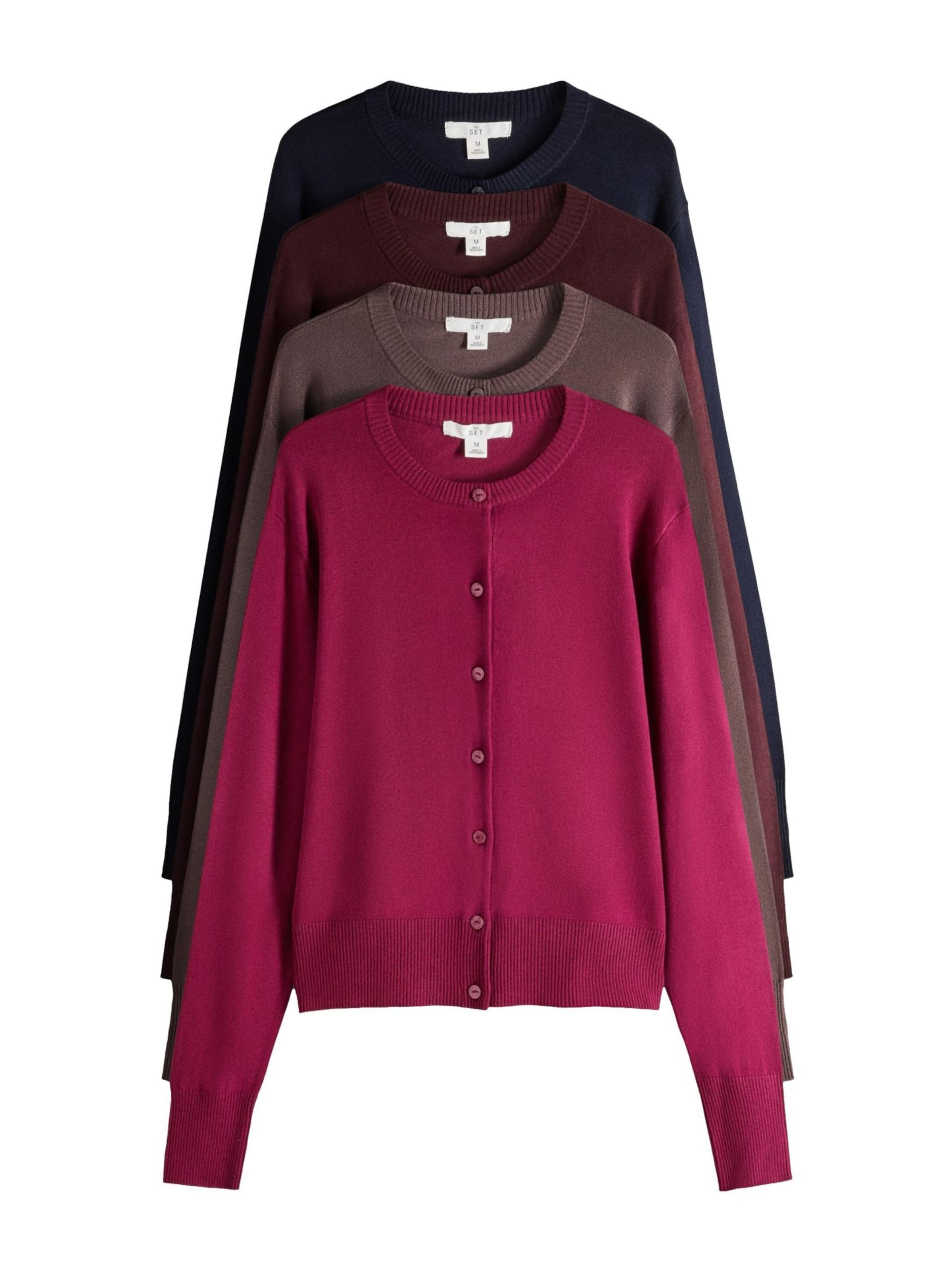 Cardigan The Set en mélange de couleurs : devant