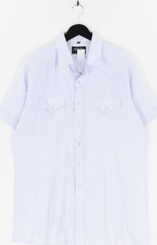 White Horse Button Up Shirt in XL in Blue: front