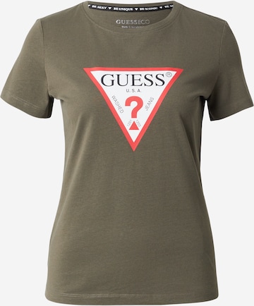 GUESS Majica | zelena barva: sprednja stran