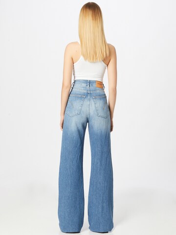 Wide leg Jeans de la Dondup pe albastru