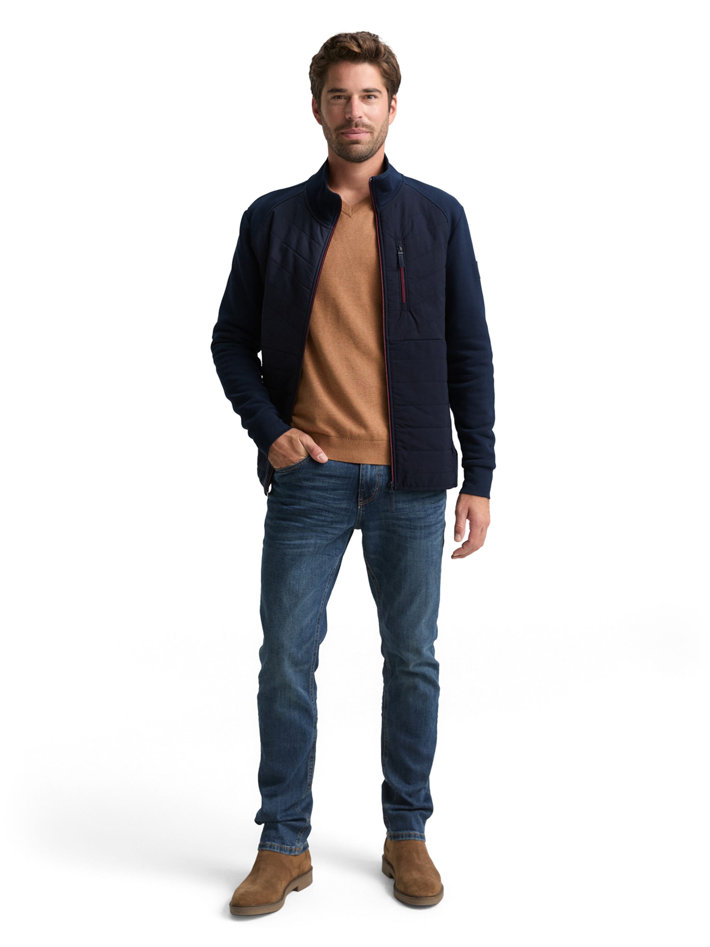TOM TAILOR Sweat jacket in Blue