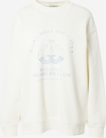 Sweat-shirt Ragdoll LA en blanc : devant