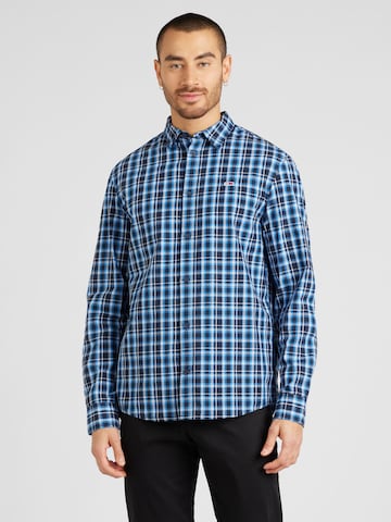 Tommy Jeans Regular fit Button Up Shirt 'ESSENTIAL' in Blue: front