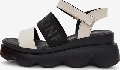 CESARE GASPARI Sandale in beige / schwarz, Produktansicht
