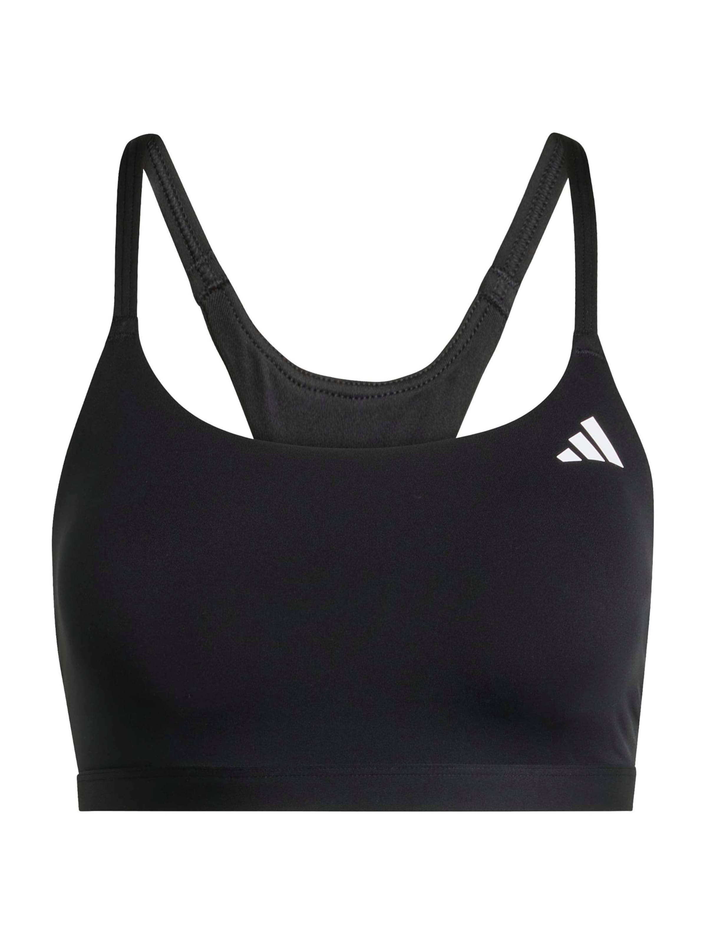 ADIDAS PERFORMANCE Bralette Sports bra 'OPT ESS' in Black: front
