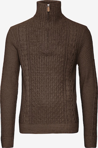 BLEND - Jersey en marrón: frente