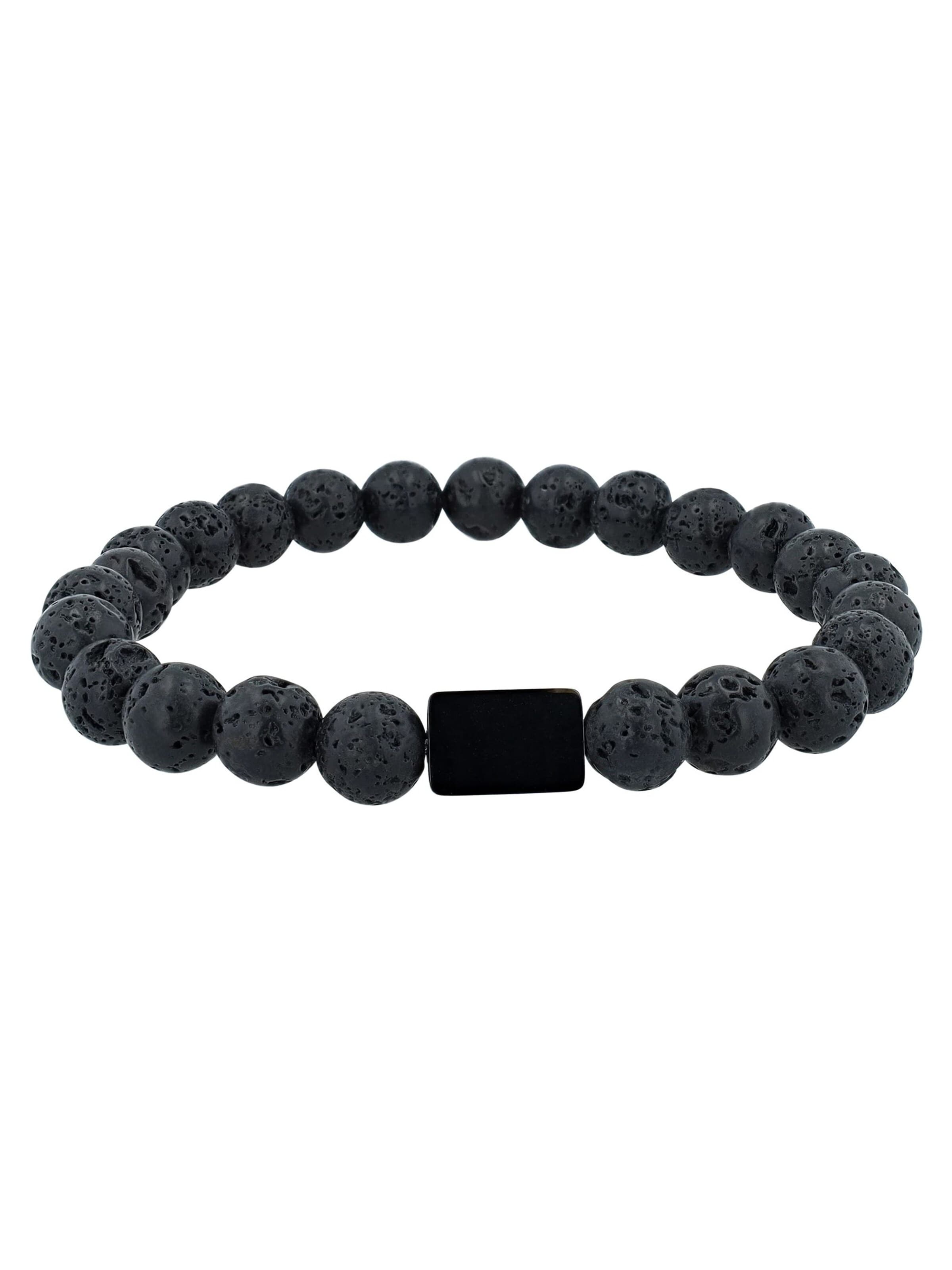 Akzent Bracelet 'silberfarbig' in Black: front