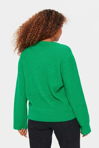 SAINT TROPEZ Sweter 'Aika' w kolorze zielony