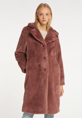 Manteau mi-saison taddy en marron : devant