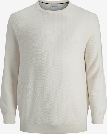 Jack & Jones Plus Pullover 'Aaron' in Weiß: predná strana