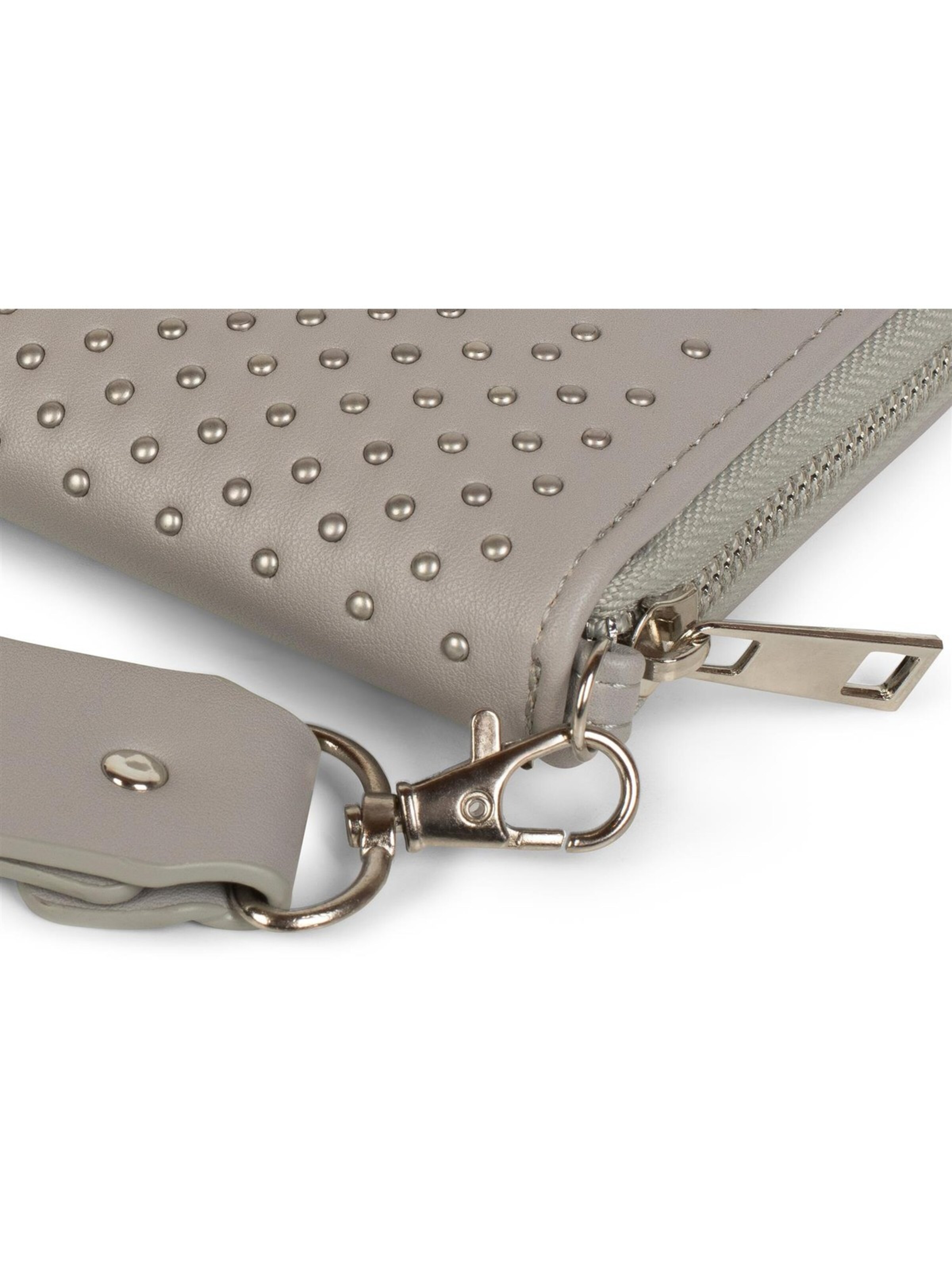 styleBREAKER Portemonnaie 'Geldbörse mit kleinen Kugelnieten'‌‌‌‌‌‌‌‌ in Grau