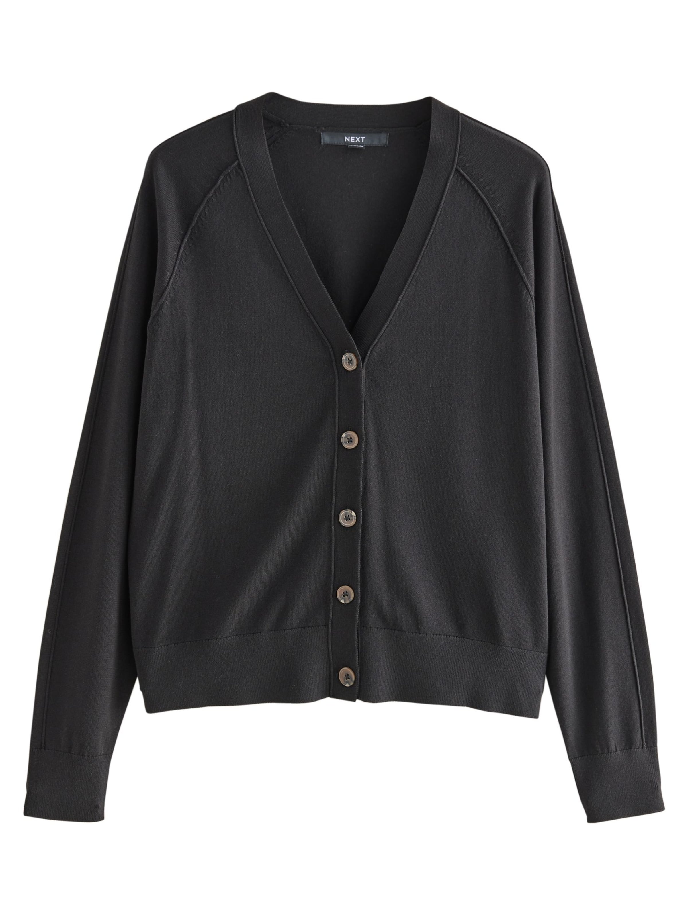 Next Πλεκτή ζακέτα σε μαύρο: μπροστά