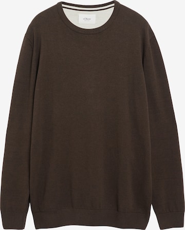 s.Oliver Men Big Sizes Sweater in Brown: front