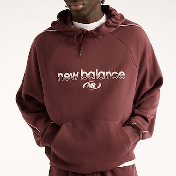 new balance - Casaco deportivo 'Trackside French Terry Hoodie' em vermelho