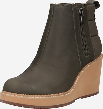 TOMS Ankle Boots 'RAVEN' in Green: front