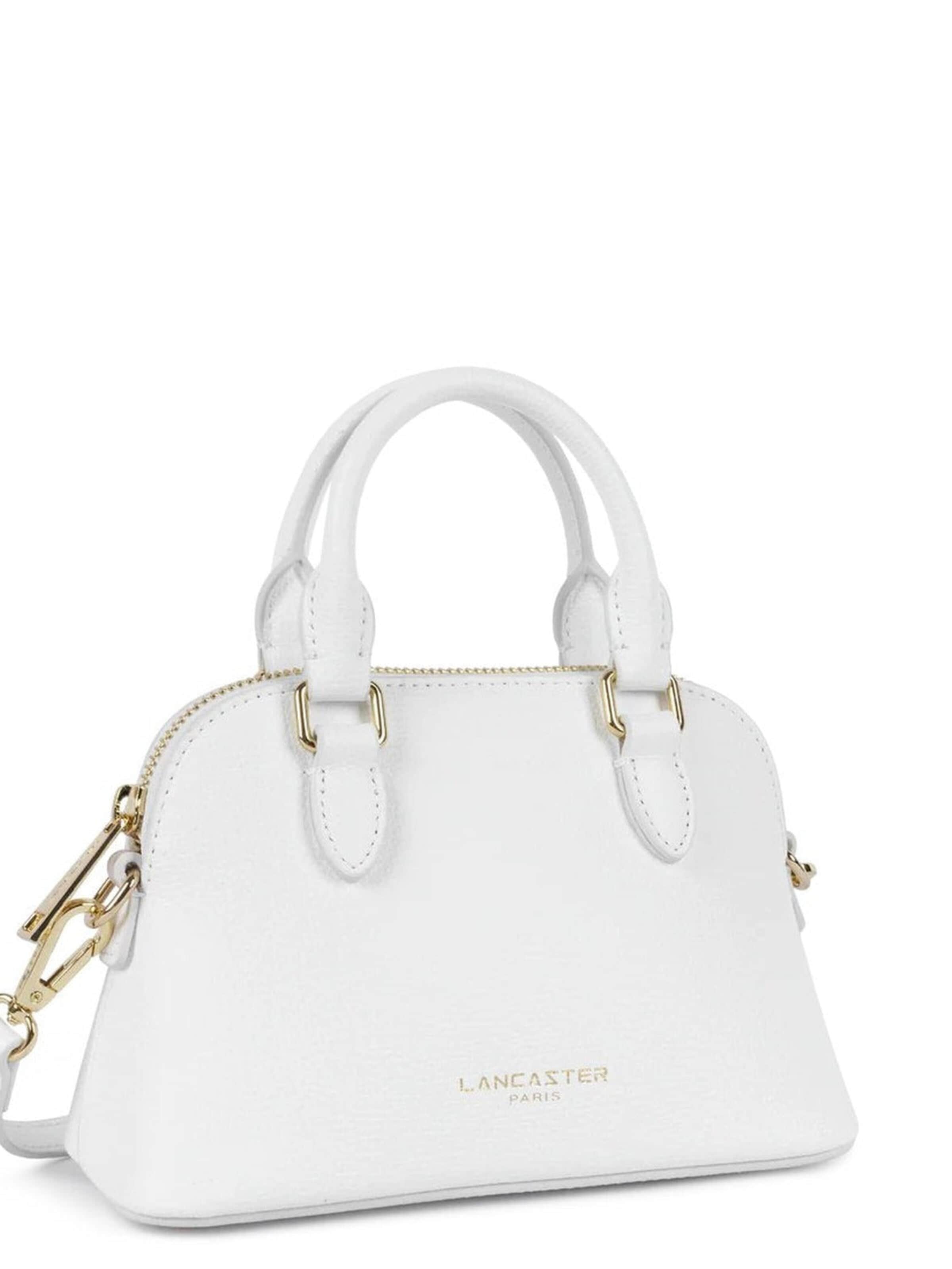 LANCASTER Paris Handtas 'Lancaster Sac demi lune Zippé S Sierra Jia Blanc cassé' in Wit