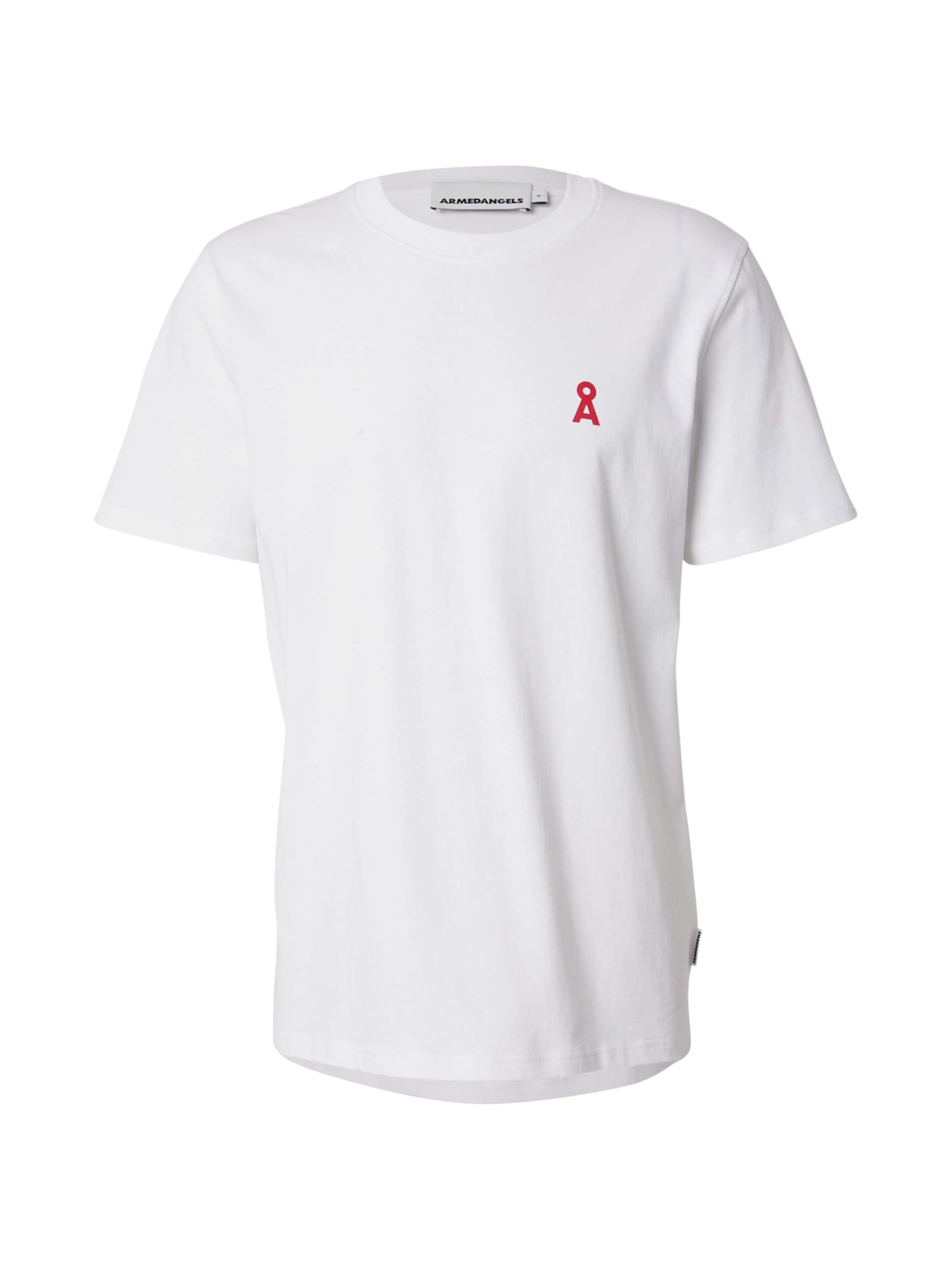 ARMEDANGELS Bluser & t-shirts 'MAARKOS CHANGEMAKERS' i hvid: forside