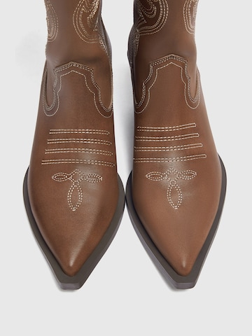 Pull&Bear Comwboystøvler i brun