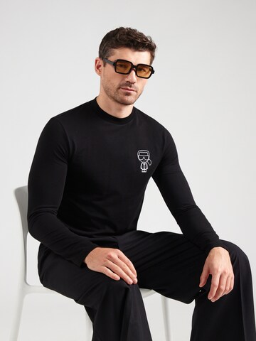 Karl Lagerfeld Póló - fekete: elől