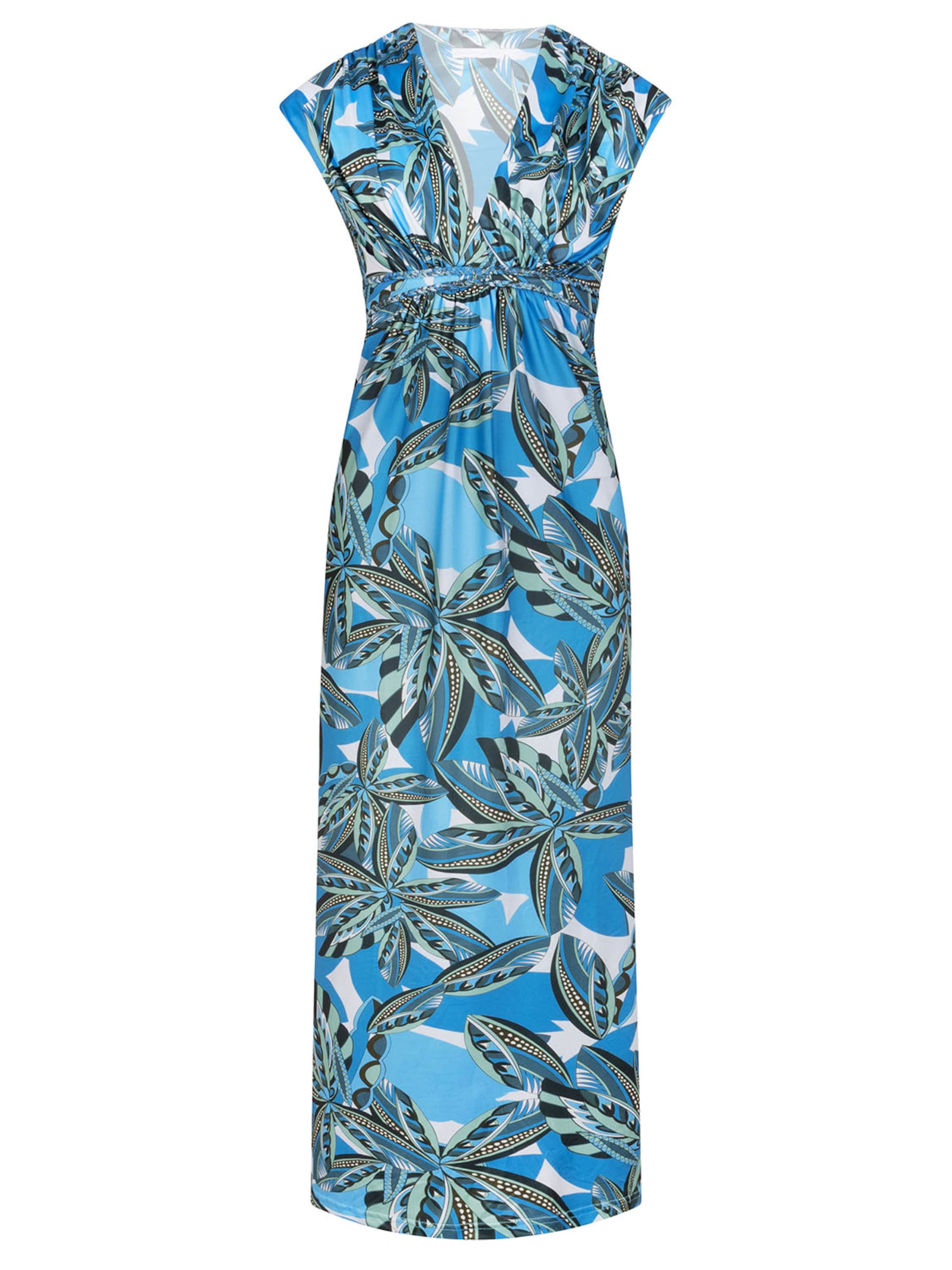 Chic by Lirette Jurk 'Kimono dress Palm' in Blauw: voorkant