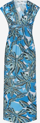 Chic by Lirette Jurk 'Kimono dress Palm' in Blauw: voorkant