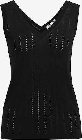 WE Fashion Knitted Top in Black: front