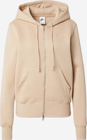 Nike SportswearGornji dio trenirke 'PHNX FLC' - smeđa boja: prednji dio