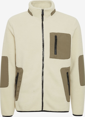 BLEND Zip-Up Hoodie 'Bhlauke' in Beige: front