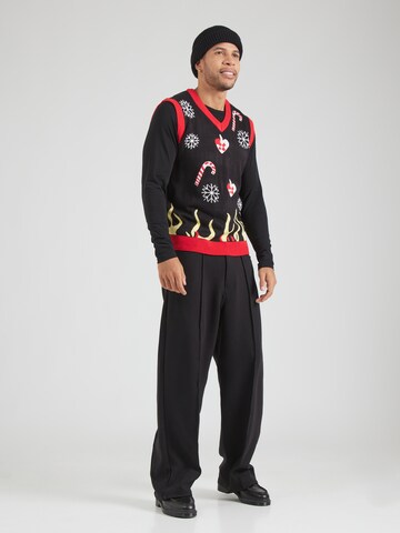 Canottiera 'Xmas Burning Snowflake' di Denim Project in nero