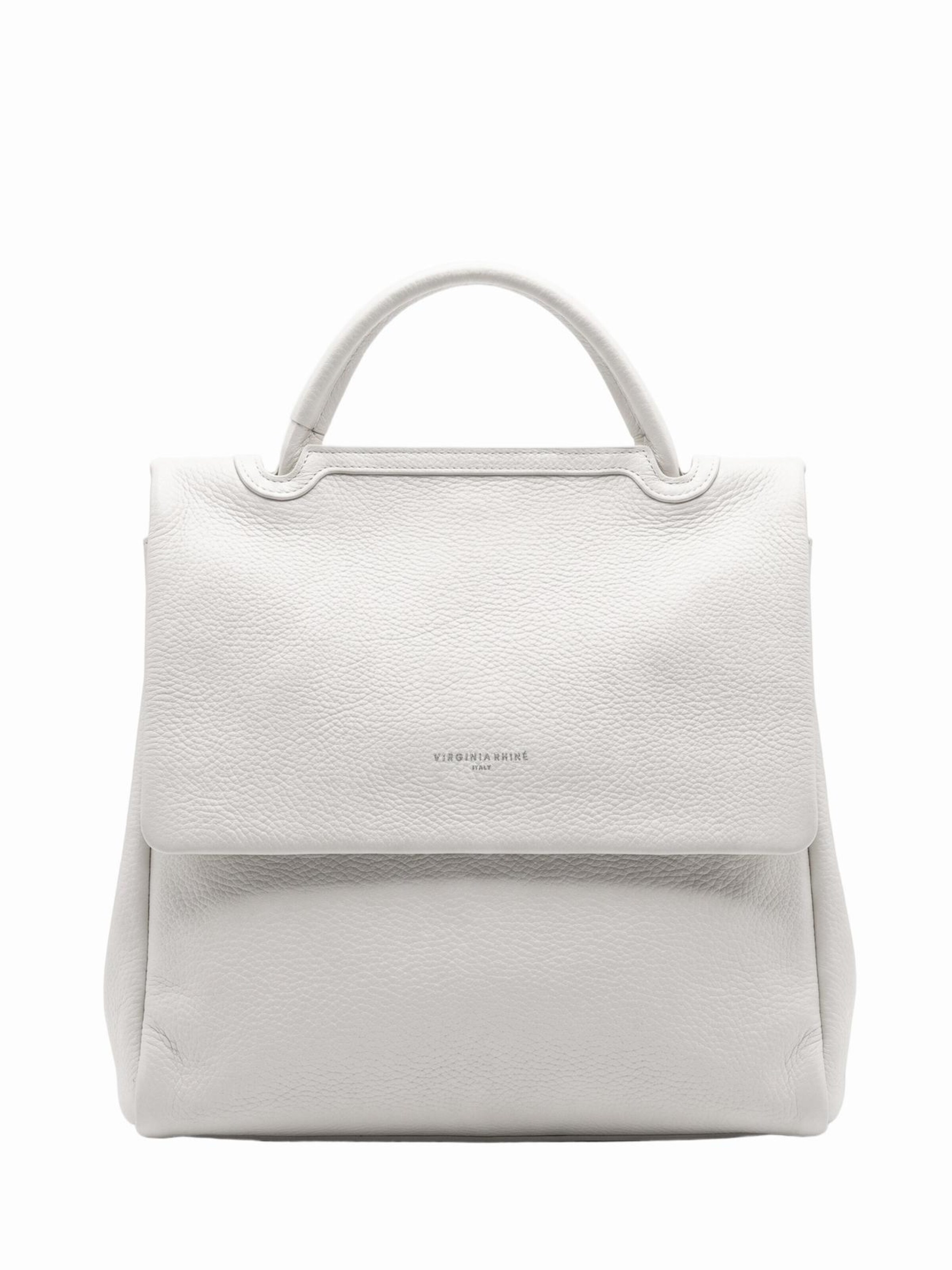 Zaino 'Zaino Donna Pelle Genuina Virginia Rhinè 30x32 cm' di Virginia Rhinè in bianco: frontale