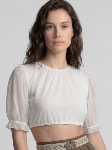 Blouse folklorique SPIETH & WENSKY en blanc : devant