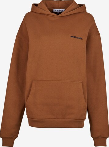 9N1M SENSE Sweatshirt 'Essential' in Braun: predná strana