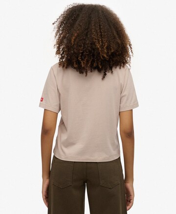 T-shirt 'Roadside Trade' Superdry en beige