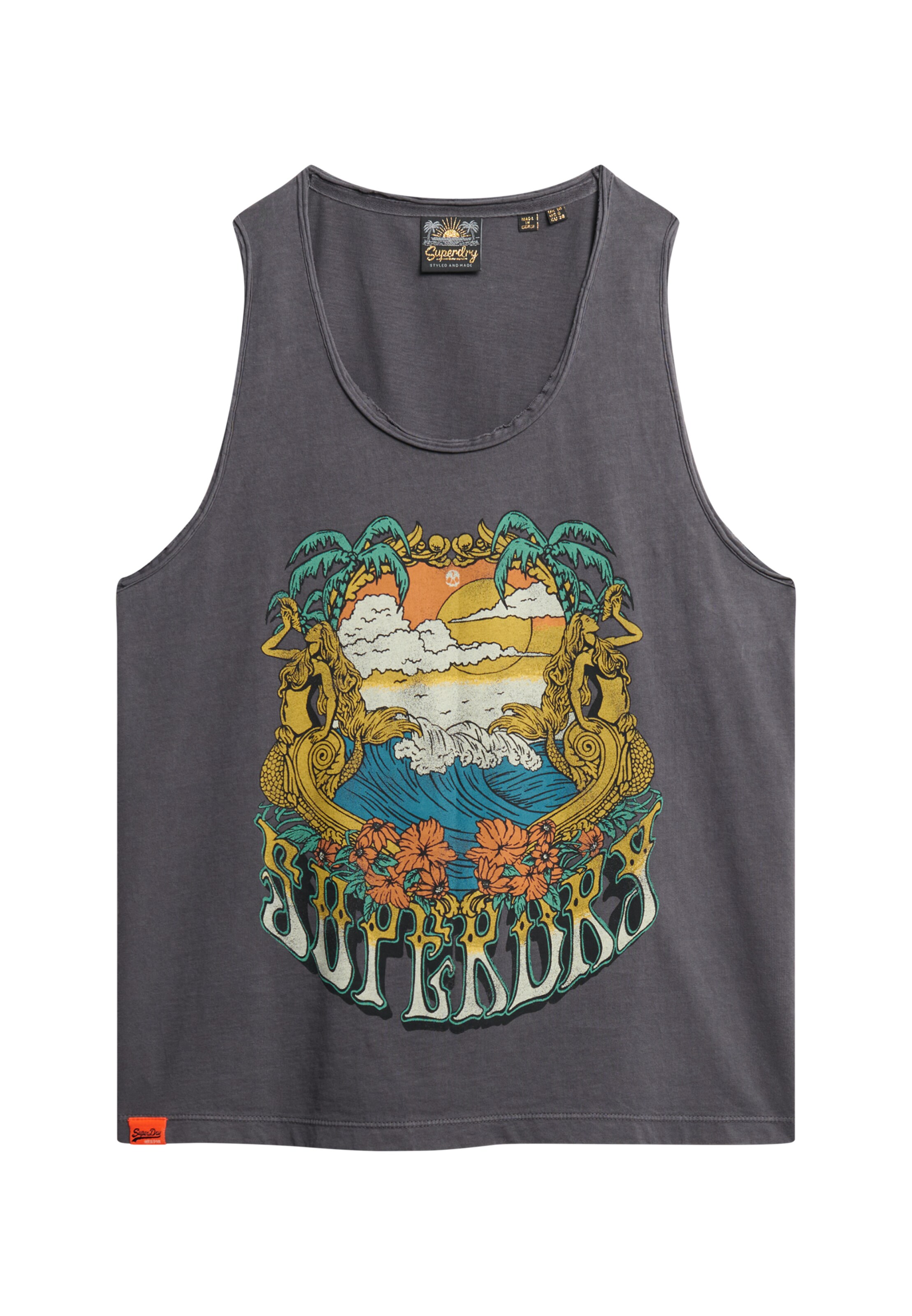 Haut 'Psych Surf' Superdry en gris : devant